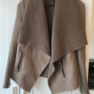 Waterfall faux leather jacket